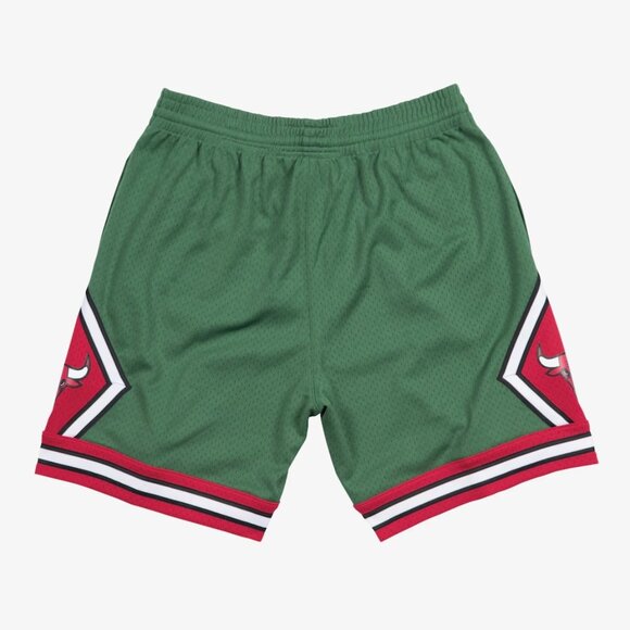 Chicago Bulls 08-09 Mitchell & Ness NBA Swingman Green Week Basketball Shorts - Picture 1 of 7